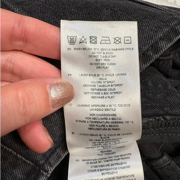 IRO Moryae Charcoal Belted High Waisted Pleated Paperback Denim Shorts - 34/XS/2 - Picture 7 of 9